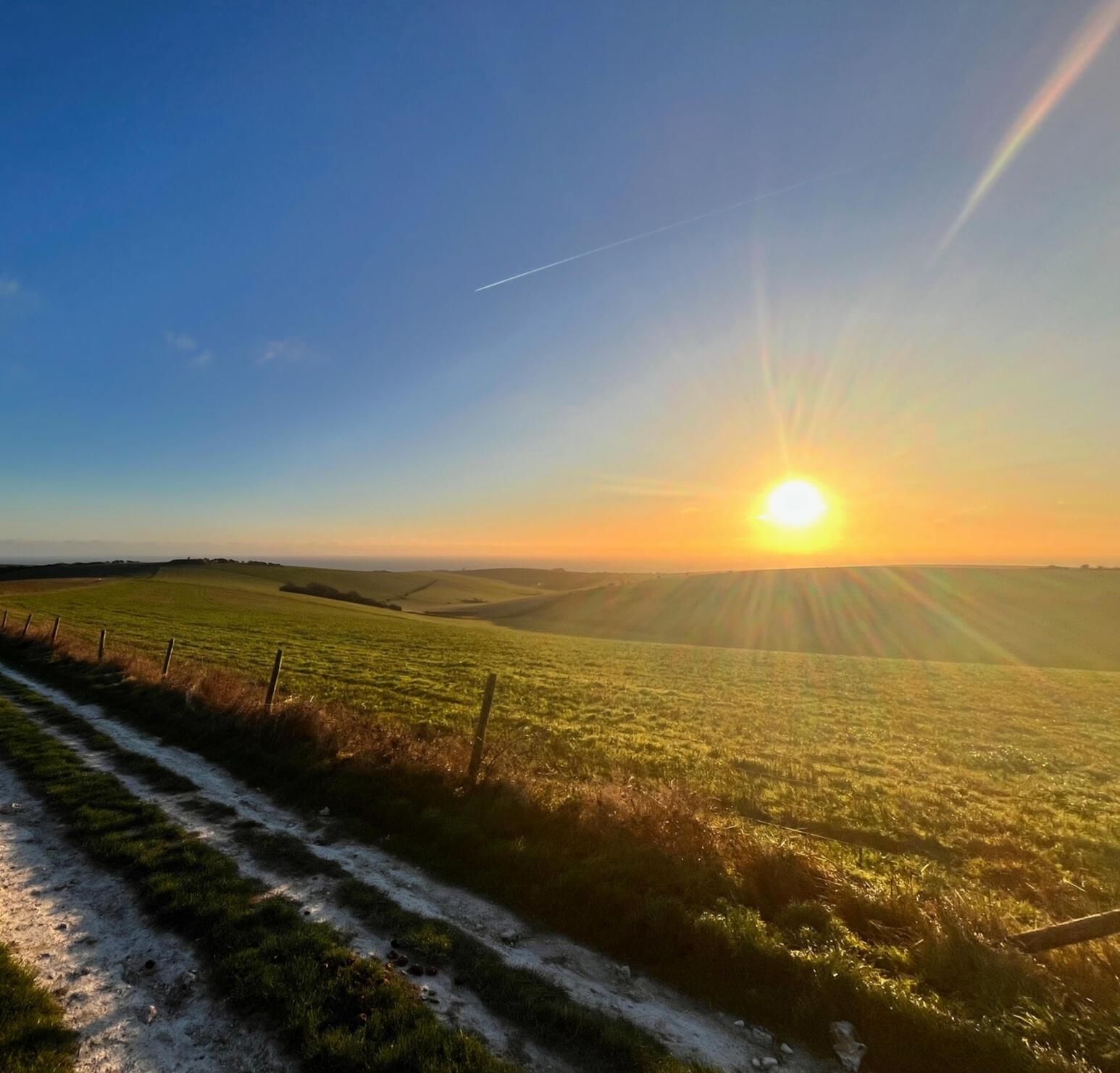 UK sunset: South Downs in Brighton